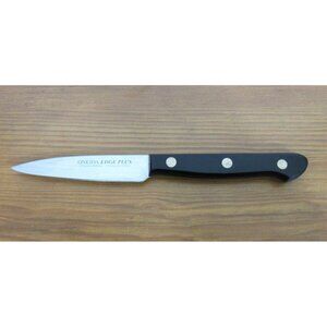 Oneida Edge Plus Paring Knife 3" Stainless Steel Blade Cutlery Black Handle 7.25